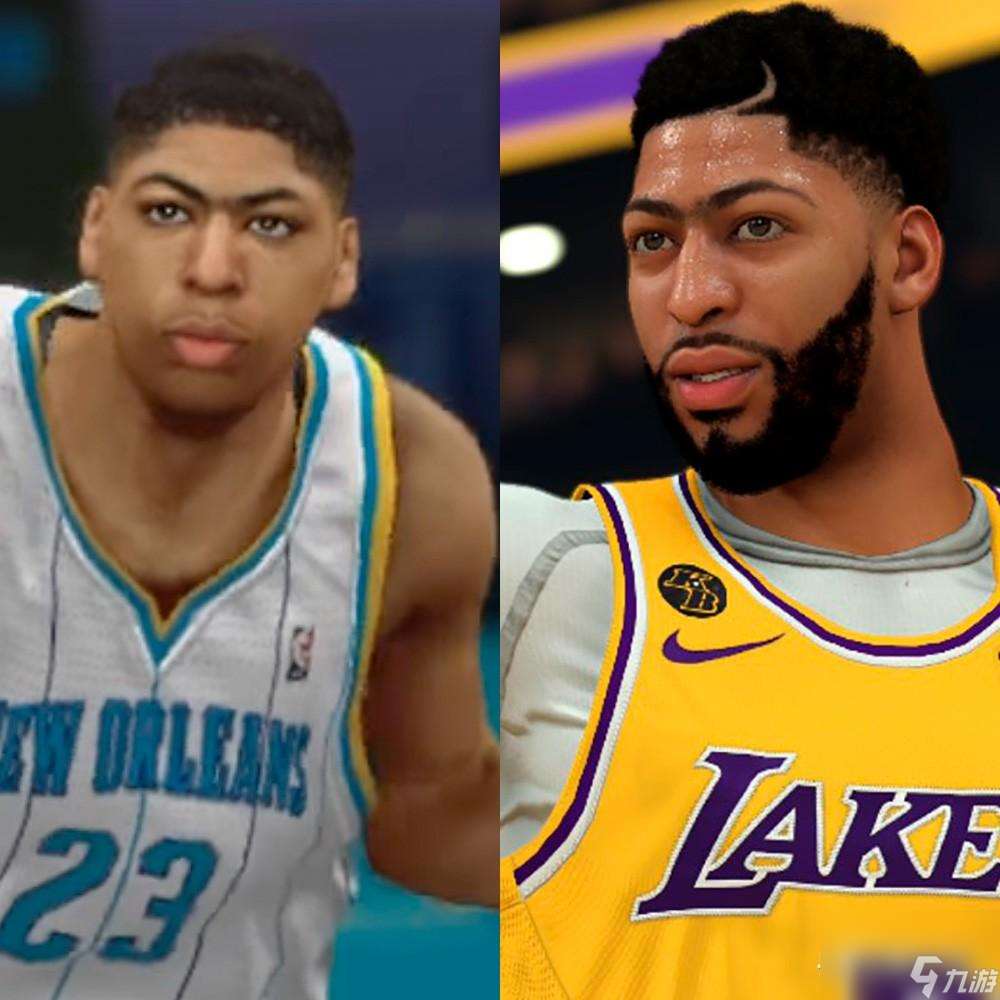 NBA 2K 中的明星（篮球明星模型对比）