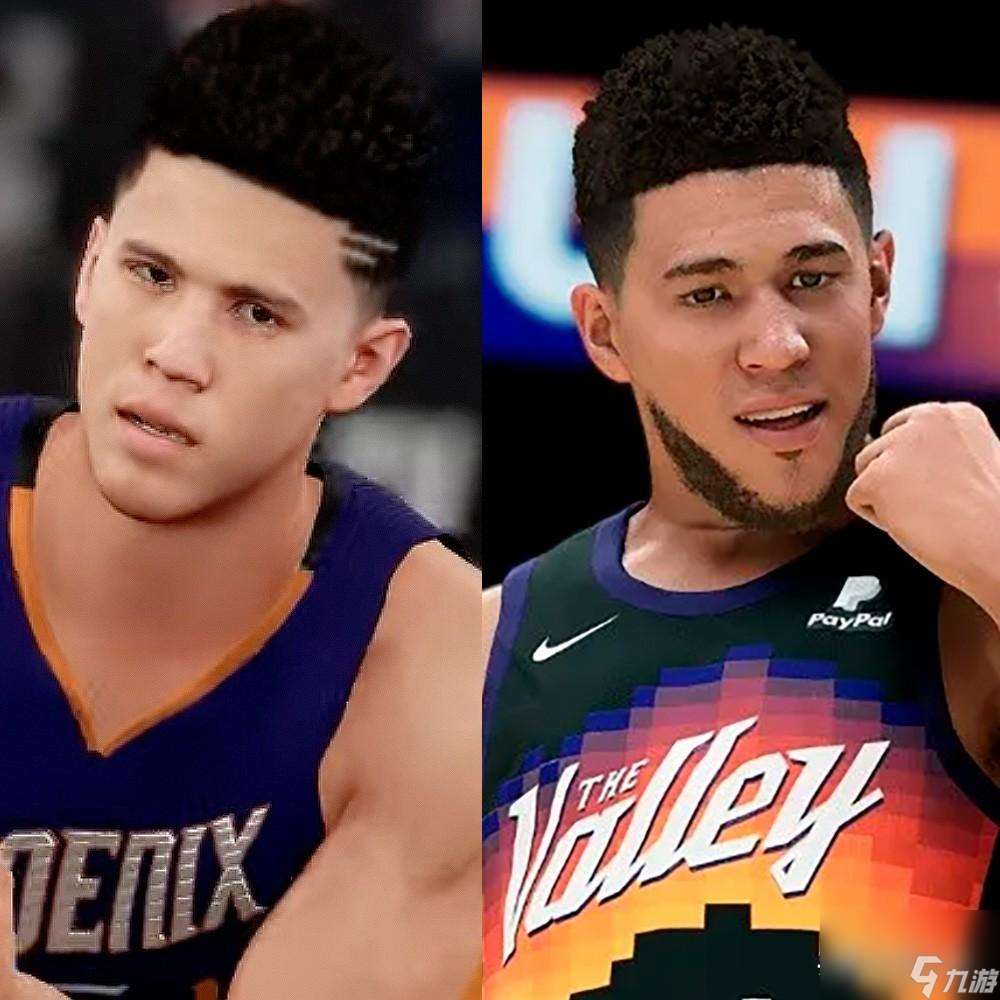 NBA 2K 中的明星（篮球明星模型对比）