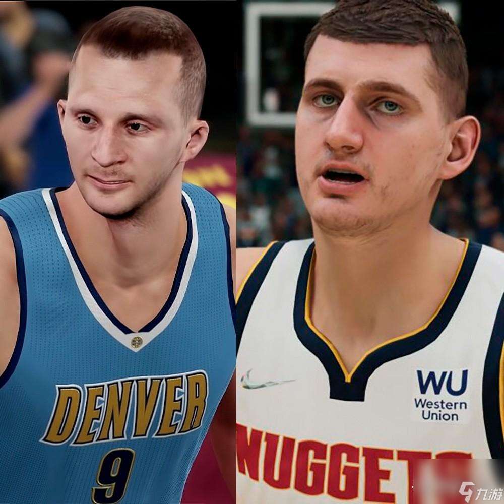 NBA 2K 中的明星（篮球明星模型对比）