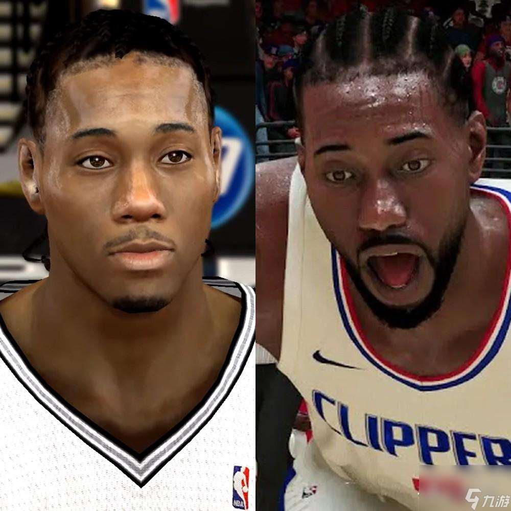 NBA 2K 中的明星（篮球明星模型对比）