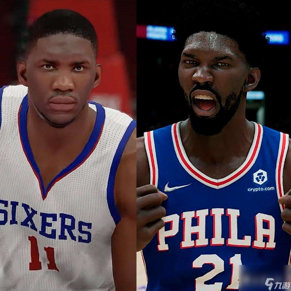 NBA 2K 中的明星（篮球明星模型对比）