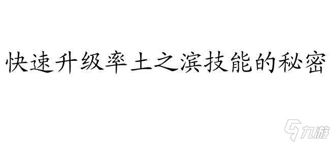 率土之滨技能怎么升级攻略 - 专业攻略指南