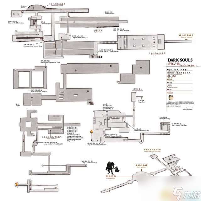 黑暗之魂：重制版 中文全地图标注+流程攻略资料合集