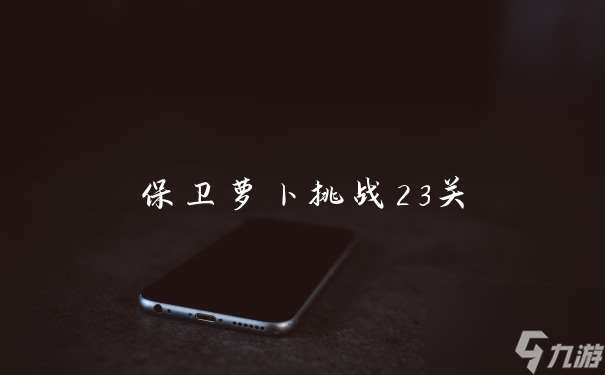 保卫萝卜挑战23关