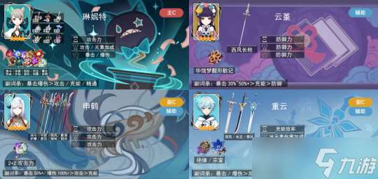 琳妮特的風冰附魔普攻專精流，隊伍說明