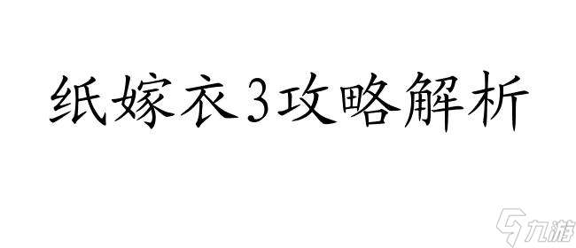 纸嫁衣3攻略第二章 - 大明白攻略图解、插座位置、照片解谜