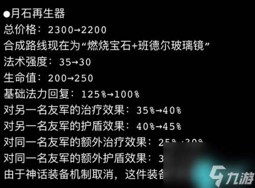 英雄联盟s14新装备改动及介绍大全最新2024