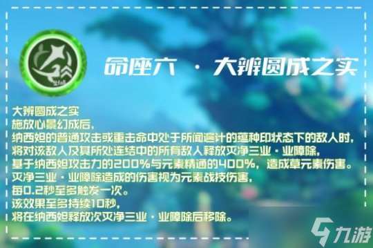 小草神角色攻略心得，草神角色命座分析