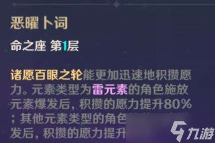 雷电将军角色全解析，雷电将军命之座讲解