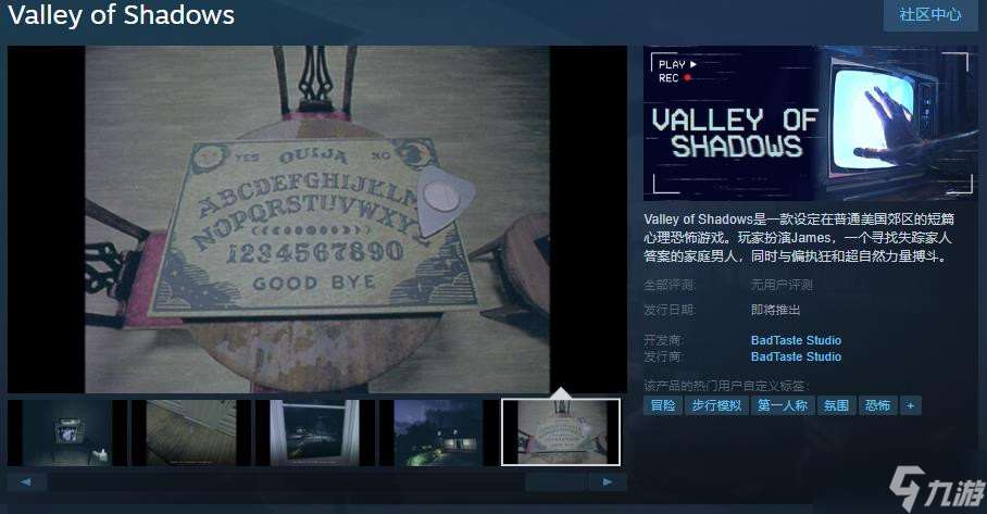 短篇心理恐怖游戏《Valley of Shadows》Steam页面上线