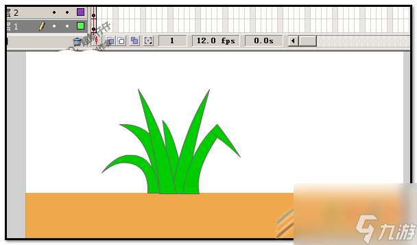 flash如何画绿色的小草