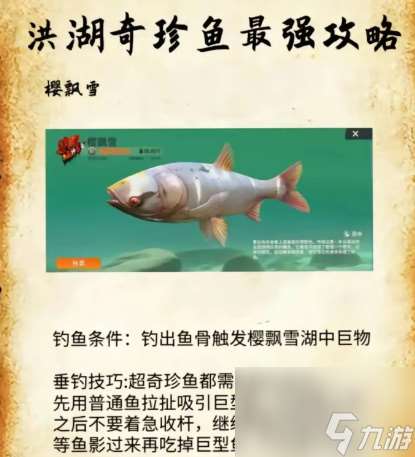 欢乐钓鱼大师洪湖最后两条鱼获取方法