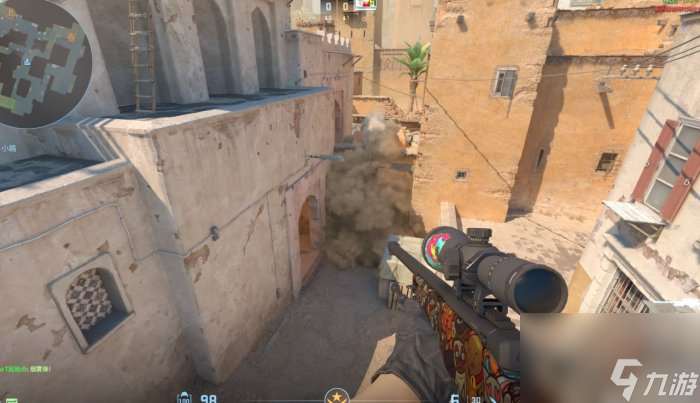 《反恐精英CS2》炙热沙城2点位教学 炙热沙城2点位及简易道具一览