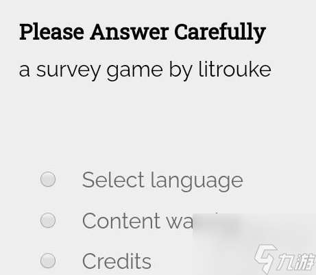 Please Answer Carefully问卷游戏怎么调中文版 请认真回答游戏中文设置方法