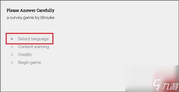 Please Answer Carefully问卷游戏地址链接