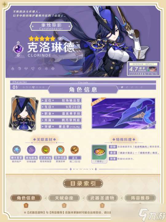 【V4.7攻略·角色攻略】克洛琳德使用攻略