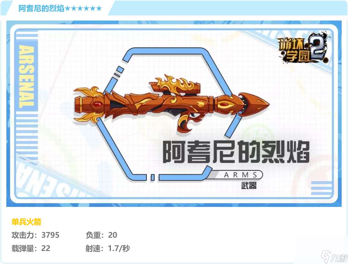 崩坏学园2武器阿耆尼的烈焰强度分析