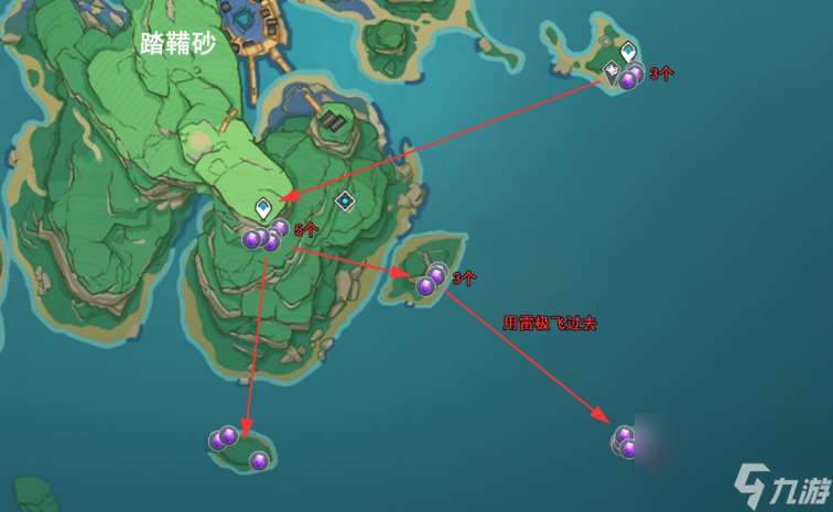 紫晶块采集路线图