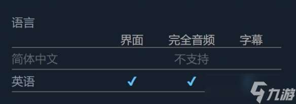 《黑暗心灵》支持语言介绍