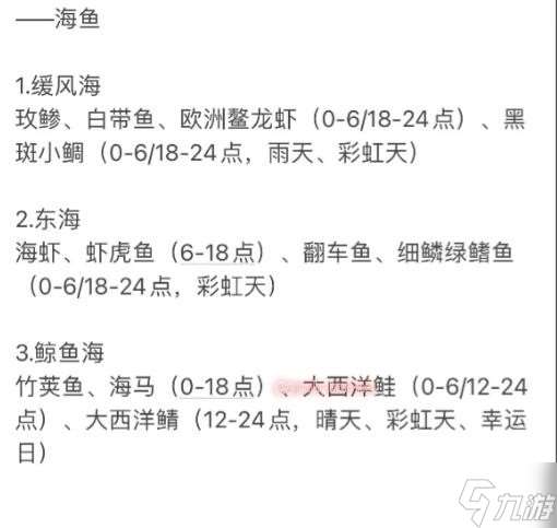 《心动小镇》海鱼钓鱼位置攻略