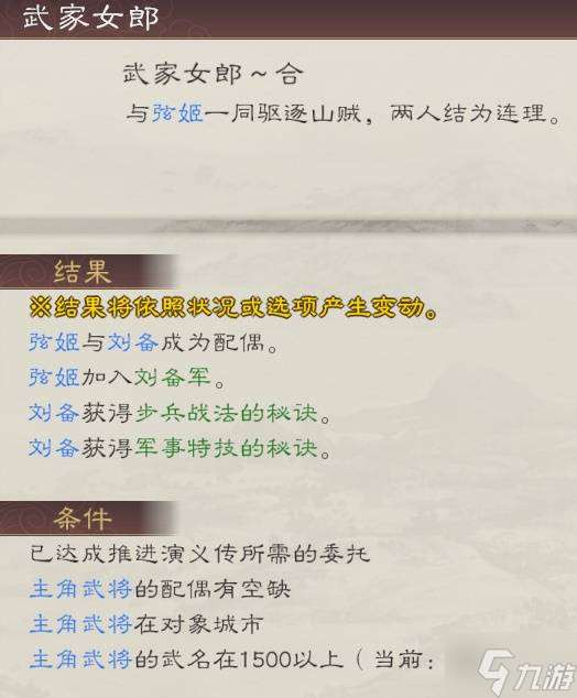 《三国志8重制版》剧情配偶属性与结婚条件分享 剧情配偶有哪些