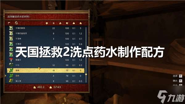 天國拯救2洗點藥水怎么做-重置技能點數(shù)藥劑配方