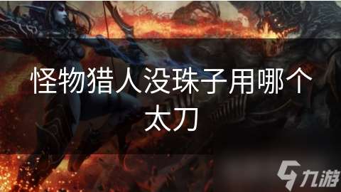 怪物猎人没珠子用哪个太刀