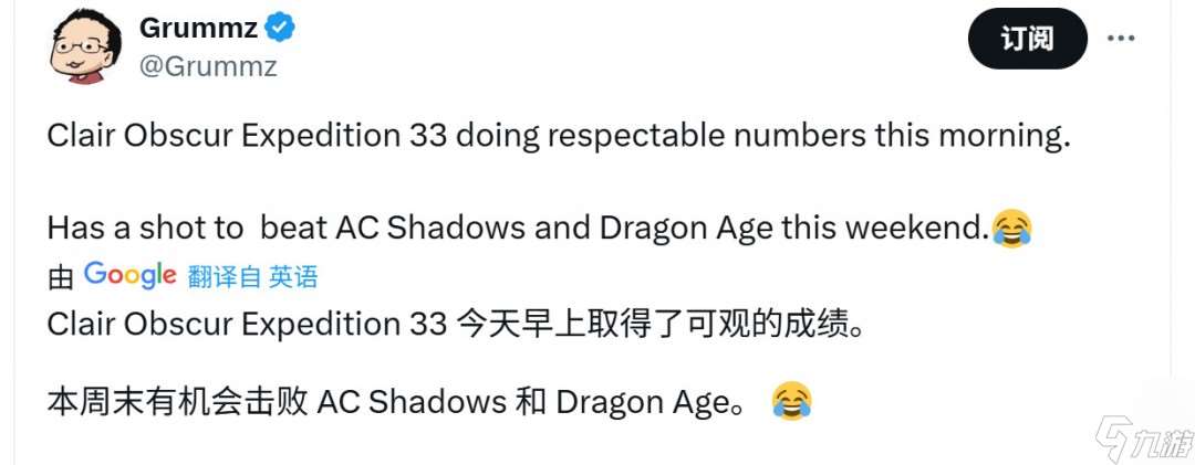 30人小團隊打造的《光與影：33號遠征隊》將超過育碧千人打造的《刺客信條：影》