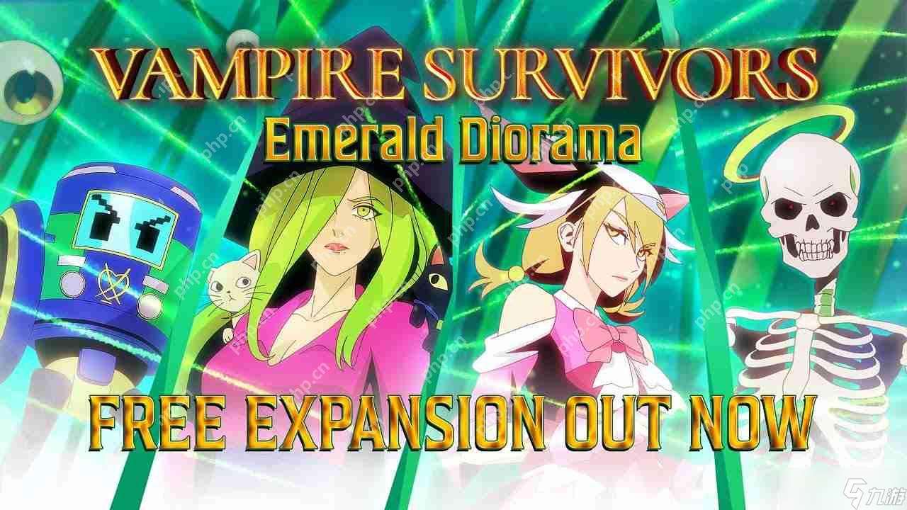 《吸血鬼幸存者》新推出與《SaGa Emerald Beyond》合作資料片《Emerald Diorama》