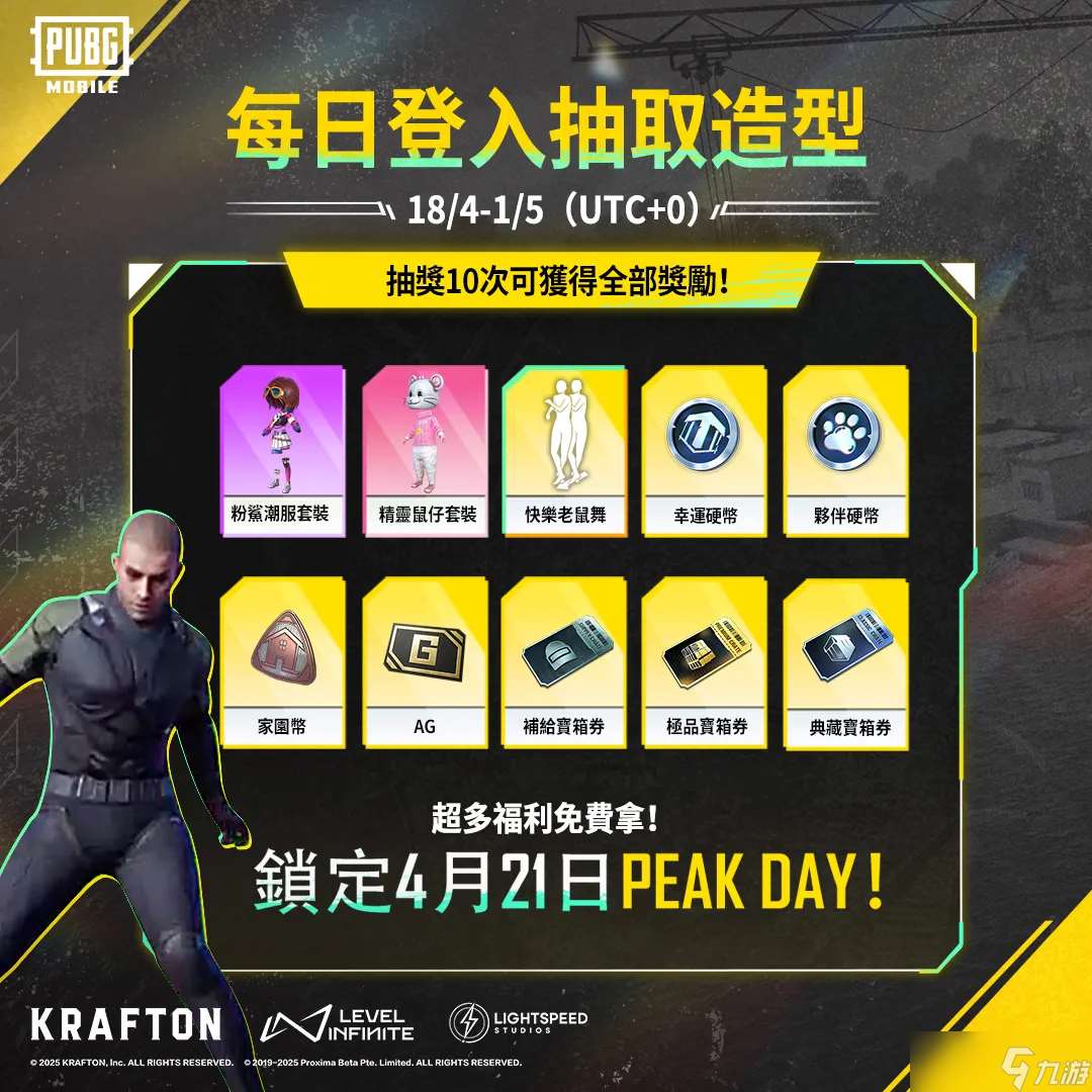 絕地求生國際服丨鎖定BIG PERKS DAY，盡情玩樂！更有全新表情動作免費領~