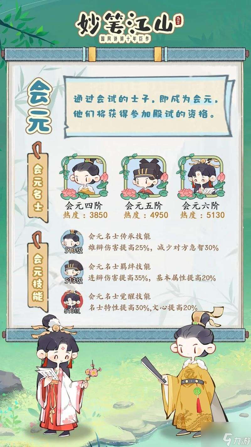 妙筆江山名士選誰 妙筆江山名士搭配 妙筆江山名士陣容