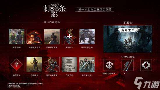 《刺客信条影》首年更新官宣:免费任务、新游戏+、淡路之爪DLC等