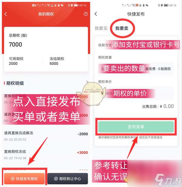 《赞友商城》卖期权方法
