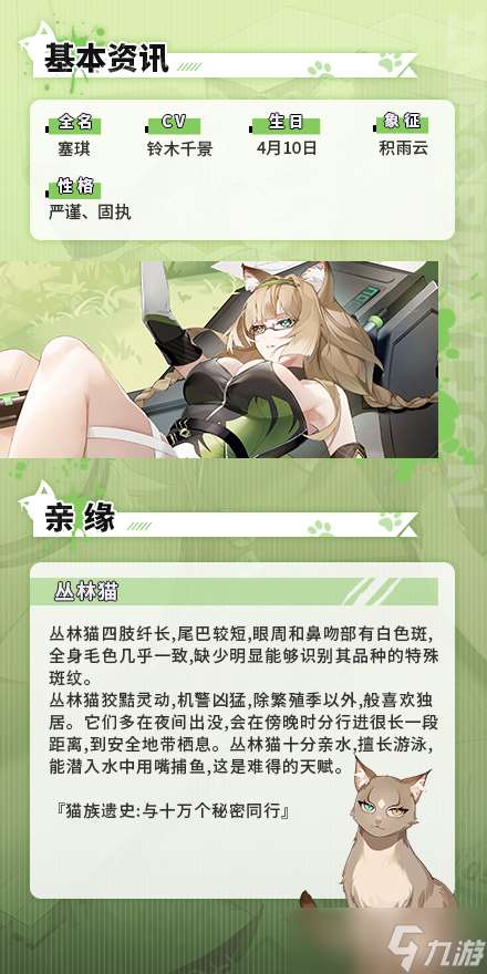 猫之城【武装上新】丛林猫：塞琪-愈者疗心登场