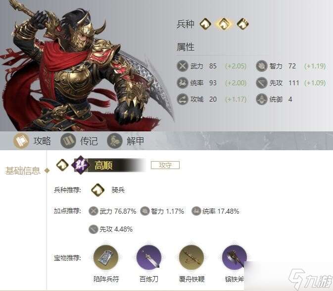 榮耀三國新篇 高順神兵強化攻略