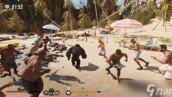 大亂斗游戲《Gorilla Vs 100 Men》于7月23日在Steam平臺上架