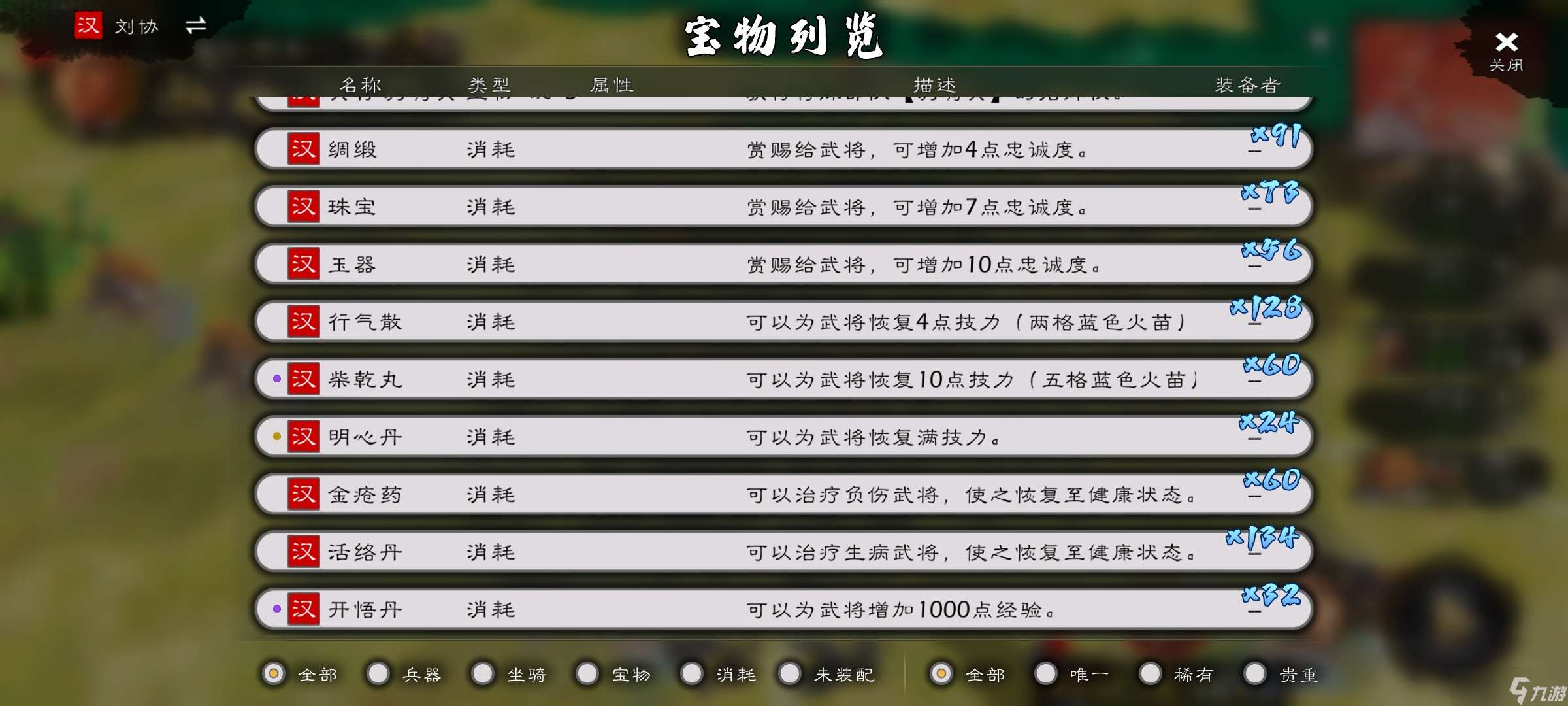 逐鹿军团使用情况