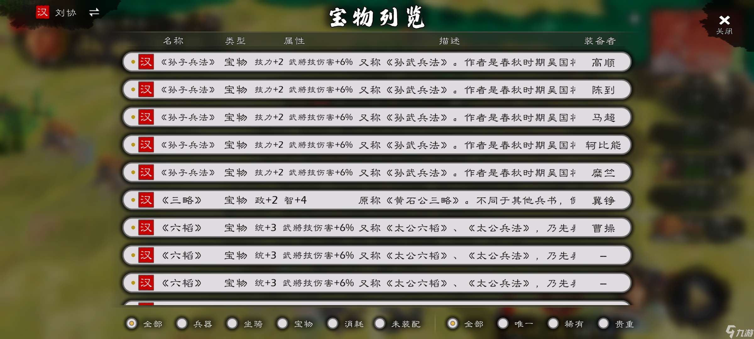 逐鹿军团使用情况