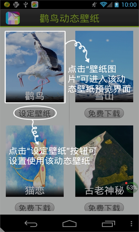 鸛鳥動態壁紙 v1.0 Android版