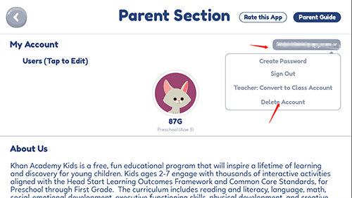 可汗学院儿童版app怎么注销账号3