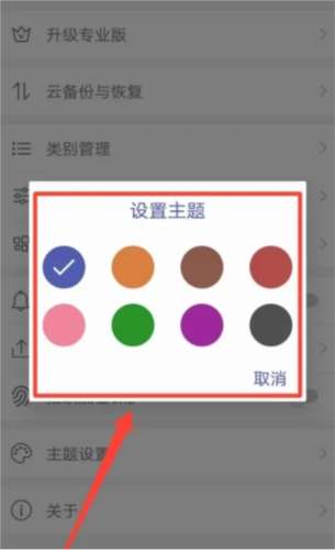 简约记账怎么设置主题颜色3