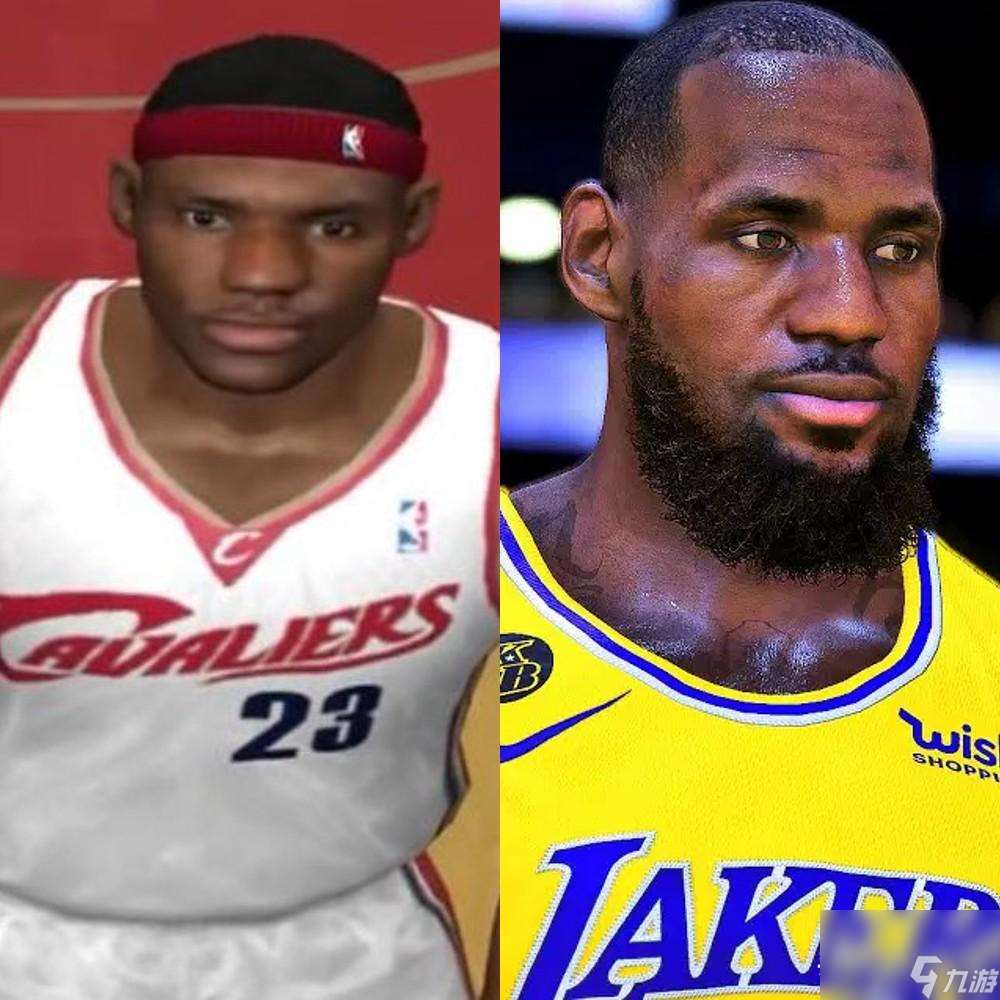 NBA 2K 中的明星 篮球明星模型对比