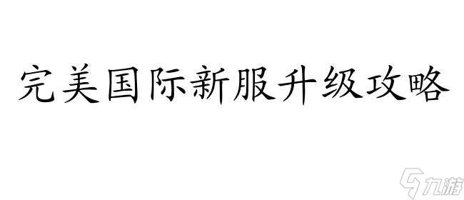完美國際新服怎么升級攻略 - 提供詳細策略與技巧