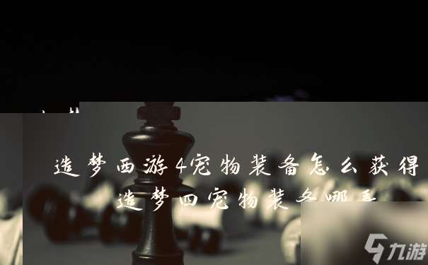 造夢西游4寵物裝備怎么獲取 造夢四寵物裝備哪弄
