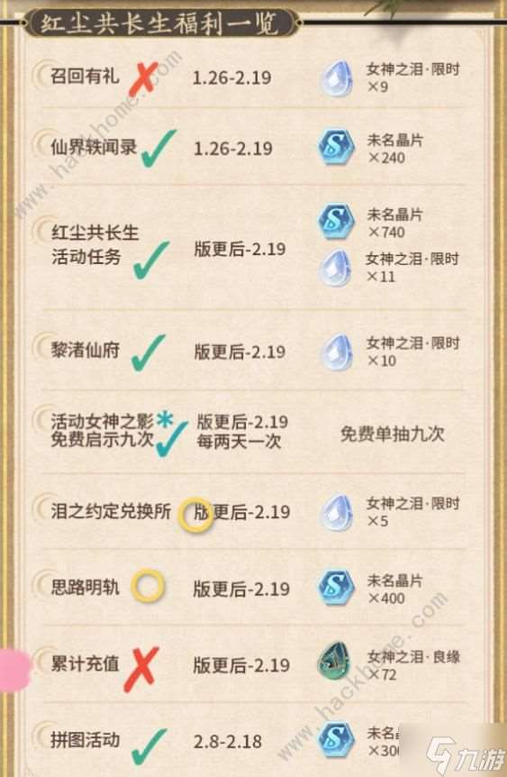 未定事件簿紅塵共長生獎勵有什么 紅塵共長生活動福利介紹