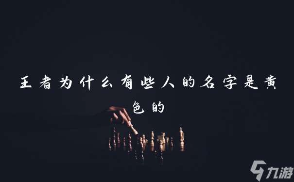 王者为什么有些人的名字是黄色的