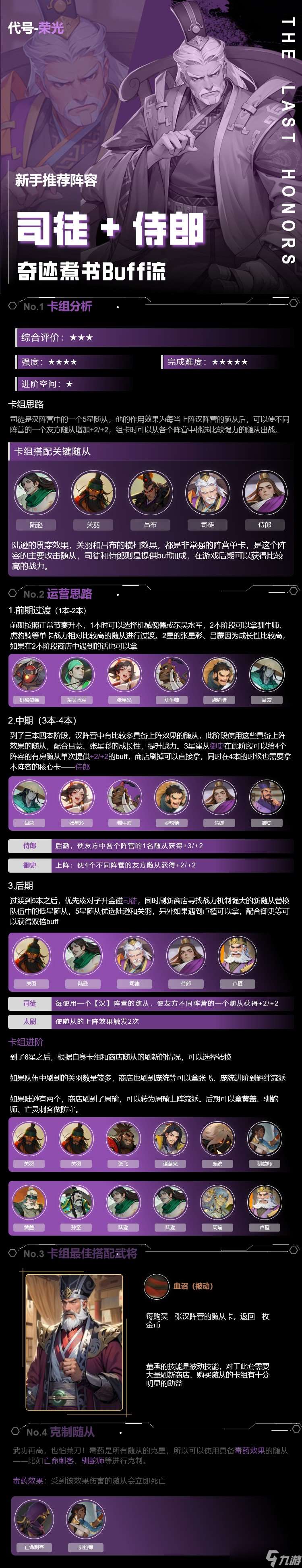 最后的荣光欧皇上分卡组司徒 侍郎推荐