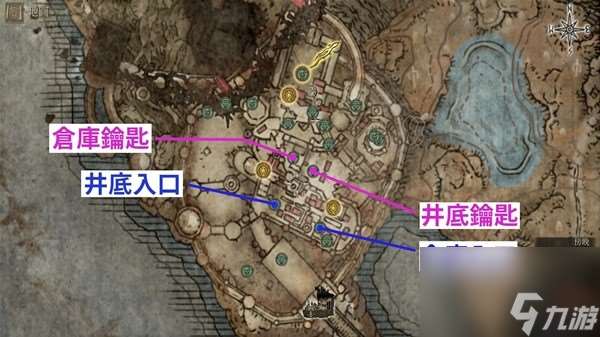 艾尔登法环黄金树之影DLC 塔之镇仓库入口及井底钥匙在哪里攻略