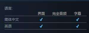 《塞莱斯蒂亚命运之链》支持语言介绍
