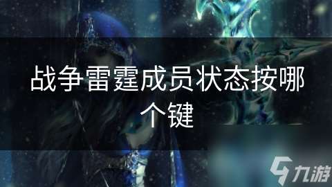 戰爭雷霆成員狀態按哪個鍵
